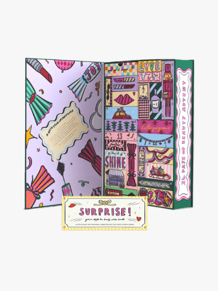 Anthropologie The 24 Days of Beauty Advent Calendar in branded component on a light gray background